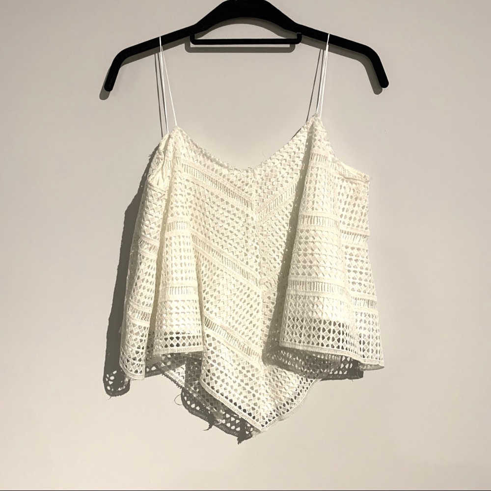 WHITE LACEY TANK